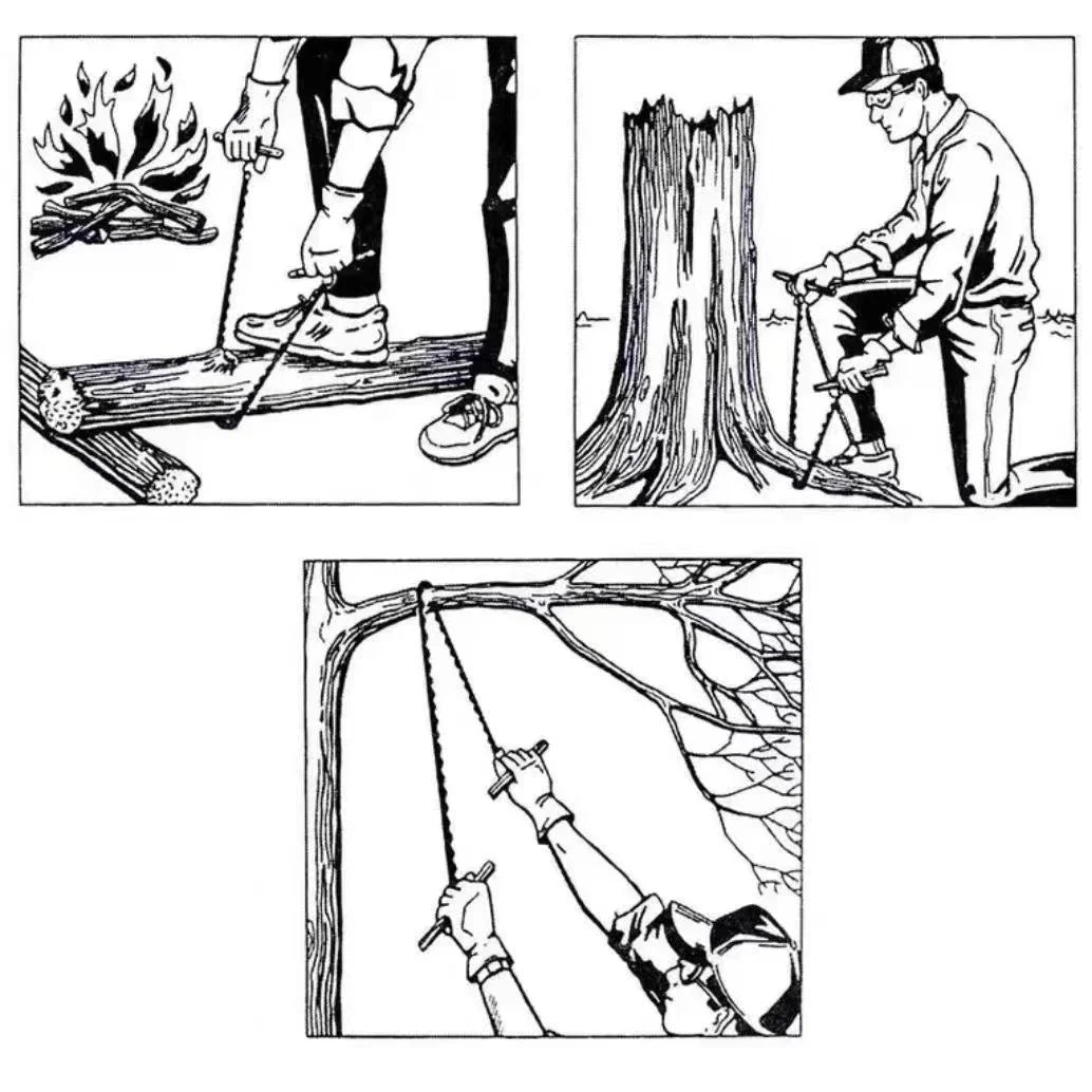 Scie à fil portable à 11 dents - Outil de survie multifonctionnel en plein air