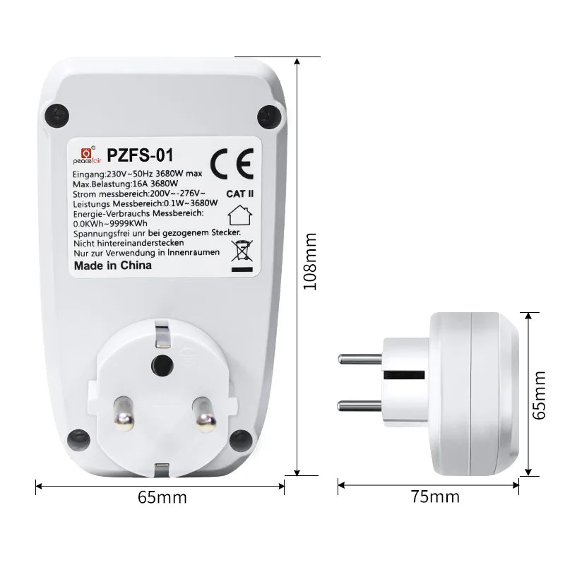 Electricity Power Meter Wattmeter LCD