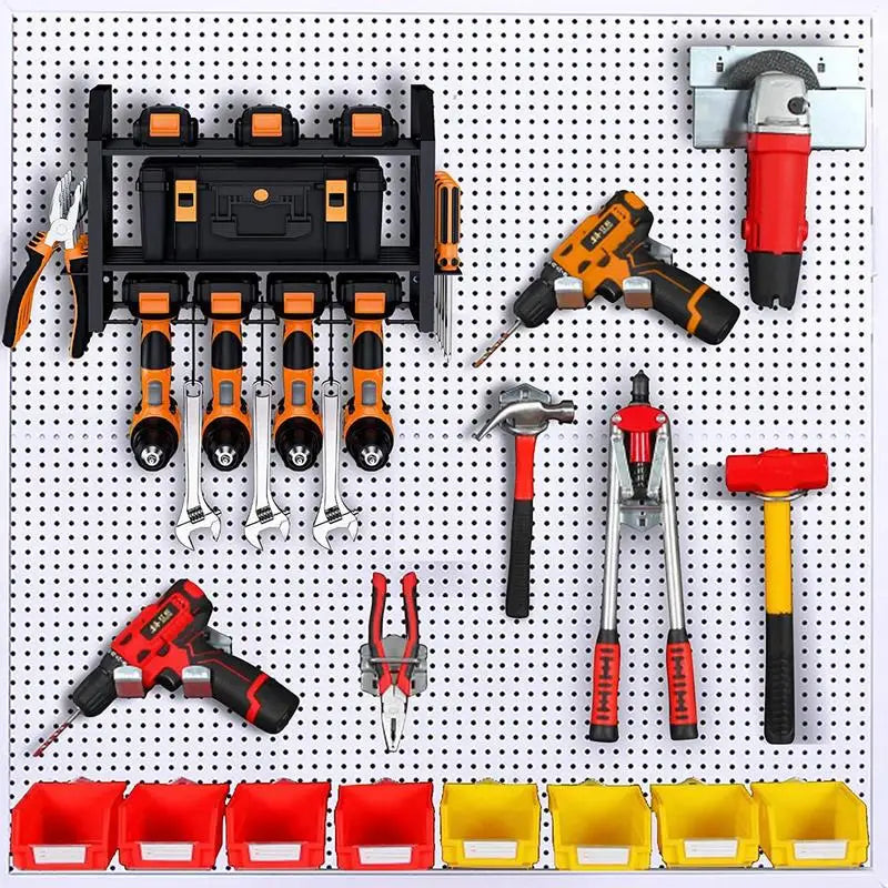 Power Tool Organizer Wall Electric Drill Holder Wall Mount Organizer 3 Layers Detachable Power Tool Organizer for Heavy Tool