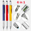 6-in-1 Multifunctional Metal Pen with Ruler, Screwdriver, Stylus, Level & Ballpoint