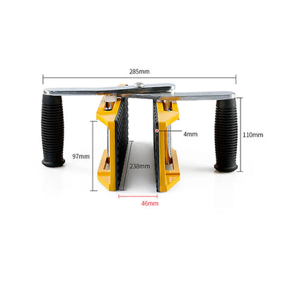 2KG Double Handed Panel Carrier Carrying Clamp with Non-Slip Rubber Pad for Ceramic Marble 350KG