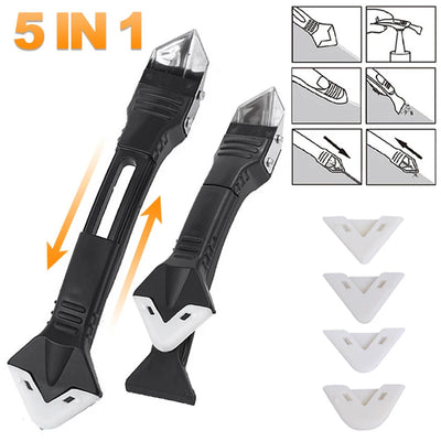 5 In 1 Caulking Finisher Smooth Grout Kit Floor Mould Removal Hand Tools Set Silicone Scraper Sealant Smooth Remover Tool Set