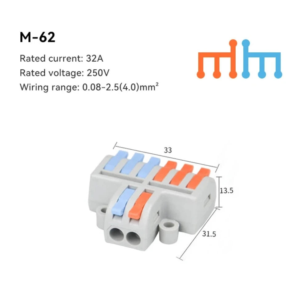 10/30/50 PCS Mini-Schnellverdrahtungskabelanschlüsse Universal Compact Splitter Elektrische Leiter Push-in Home Terminal Block