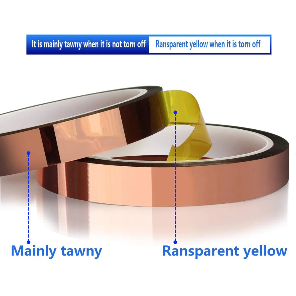 Gold High Heat Tape Electrical insulation, 33M Heat-Resistant for Masking and Soldering