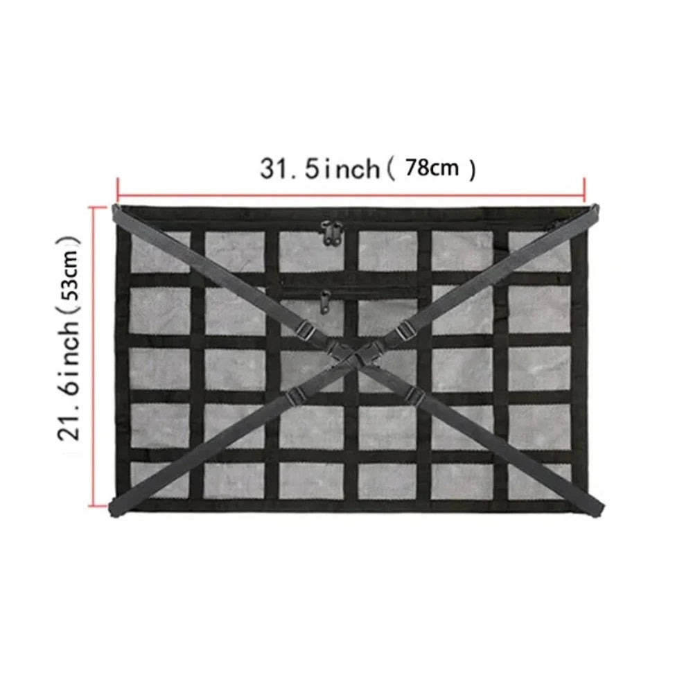 Filet de rangement pour plafond de voiture, sac de rangement pour toit de voiture, filet de chargement intérieur, sac en maille respirant