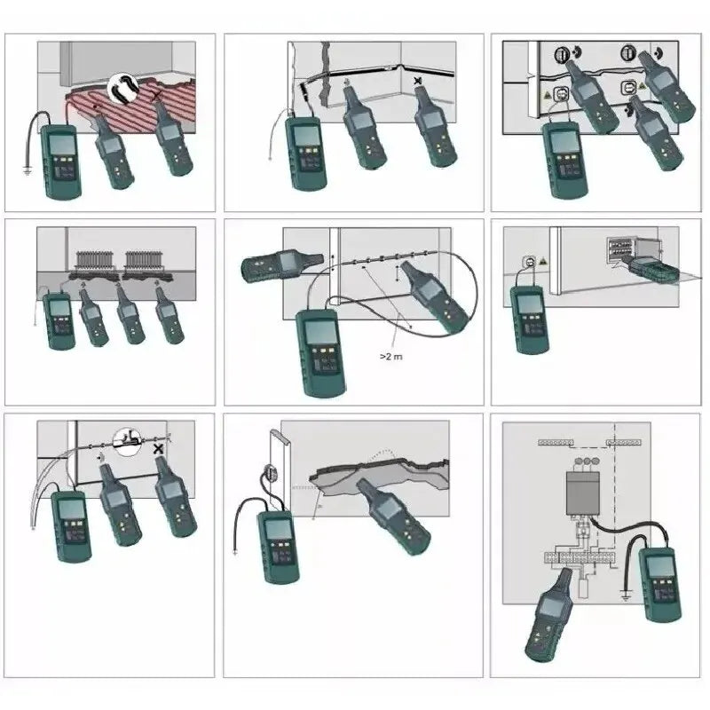 MS6818 Professional Cable Tester 12-400V AC/DC Metal Pipe Locator Wall Underground Inspect Interruption Short Circuit Detection