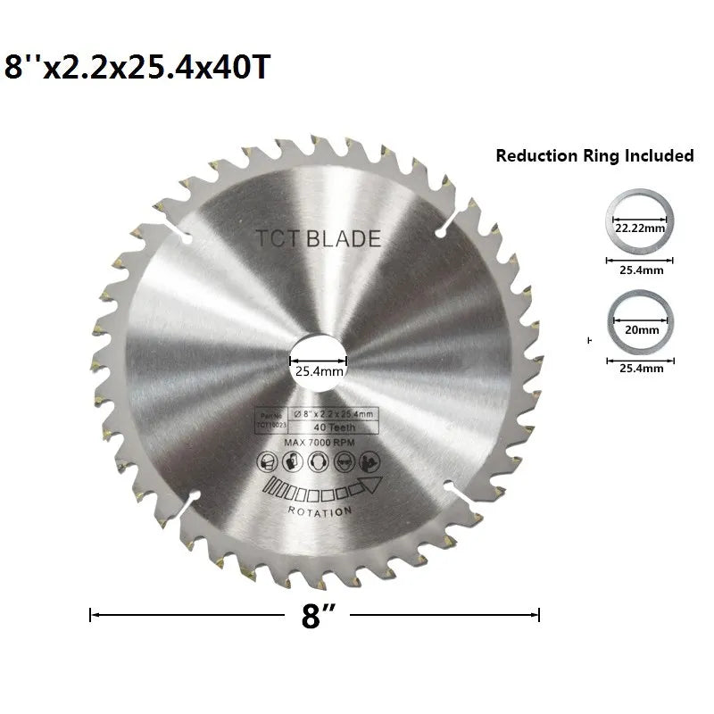 8'' Wood Saw Blade 40T