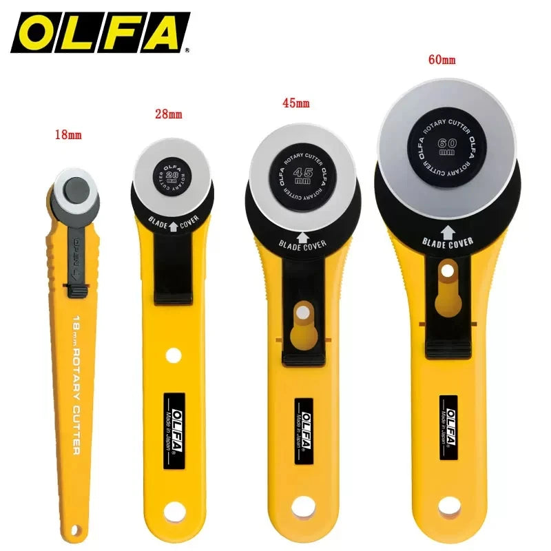 Original Japanese OLFA Circular Cutter Set for Precision Textile Cutting