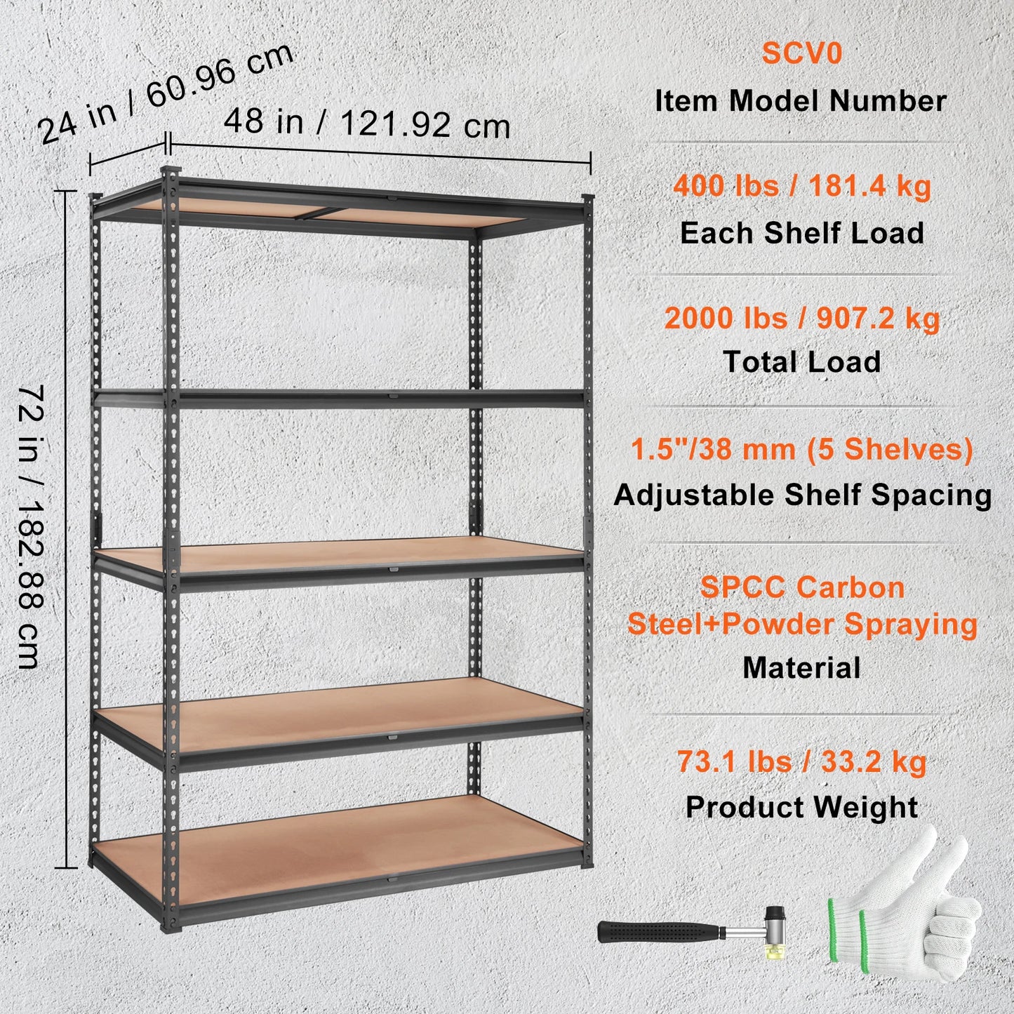 heavy duty shelving Specification