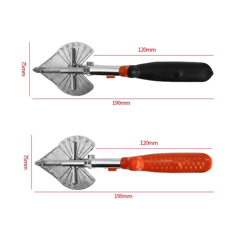 Cisaille à onglets multi-angles – Outil pour tuyaux, tuyaux et revêtements en PVC 45-135°