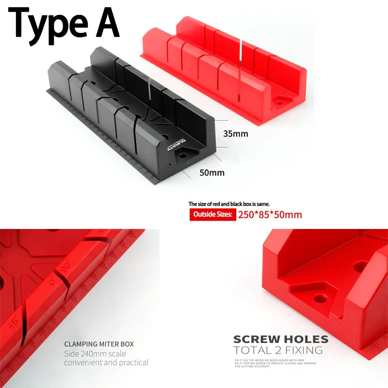 Woodworking Angle Cutting Miter Saw Box - 22.5/45/90 Degree