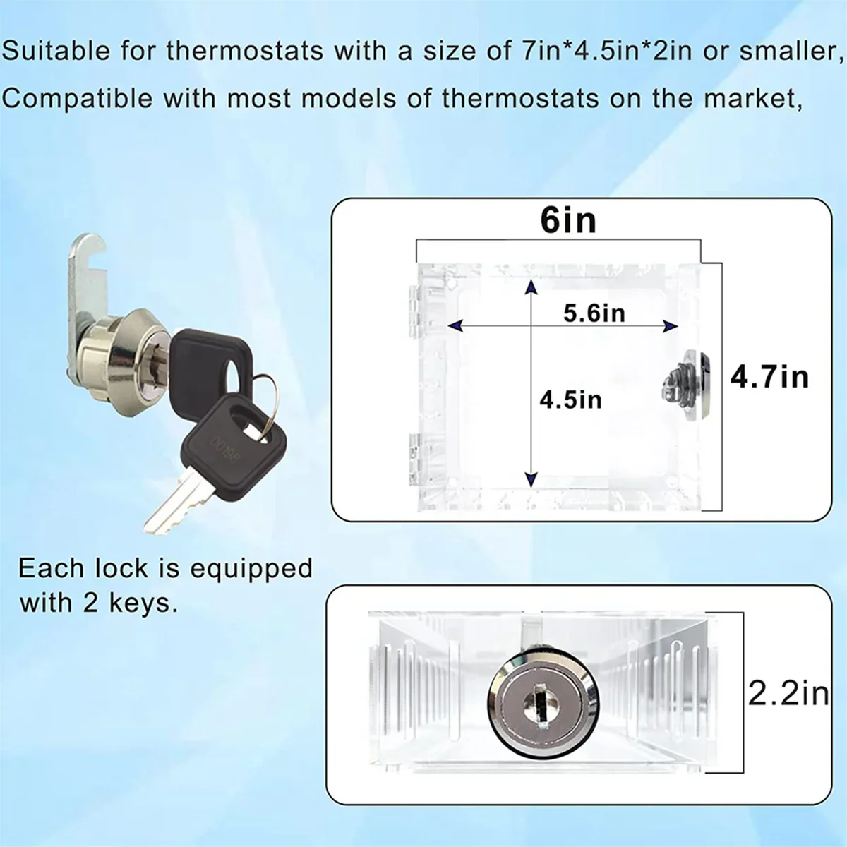 Scatola di Blocco per Termostato con Materiale Acrilico di Alta Qualità e Installazione Semplice