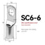 10 STÜCKE SC Typ Draht Nase Terminal SC16 SC25 SC35 16-35 mm² Crimp Draht Nase Terminal Kabel Stecker Verzinnt Kabelschuh 6-2AWG