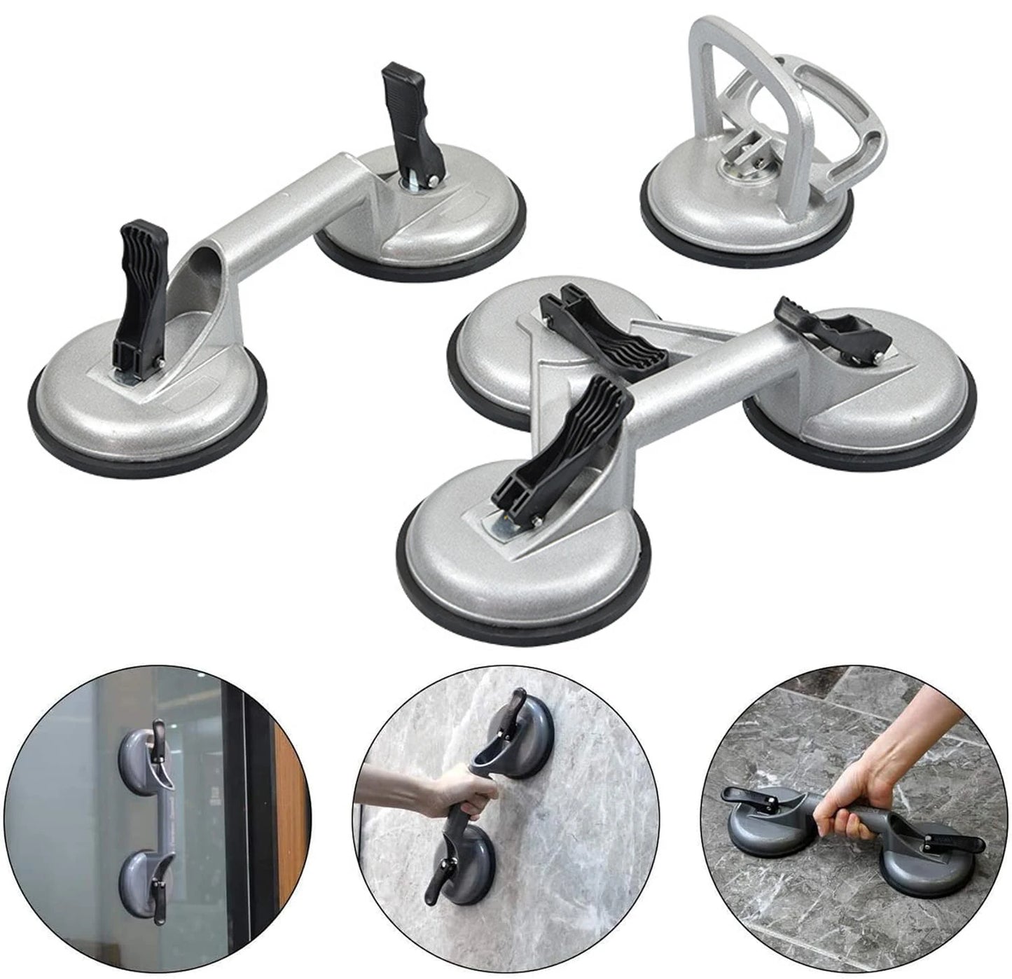 Aluminum Alloy Suction Cup with Single/Double/Triple Claws Vacuum Lifter for Glass and Tile