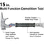 Outil de démolition multifonctionnel avec marteau dur et pied-de-biche (sauvetage en cas d'incendie)