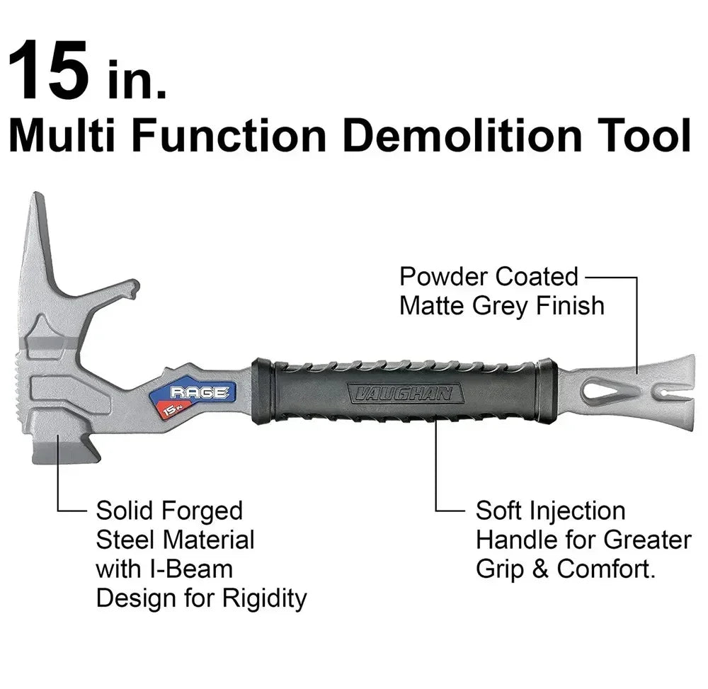 Multifunctional Hard Hammer & Crowbar Demolition Tool(Fire Rescue )