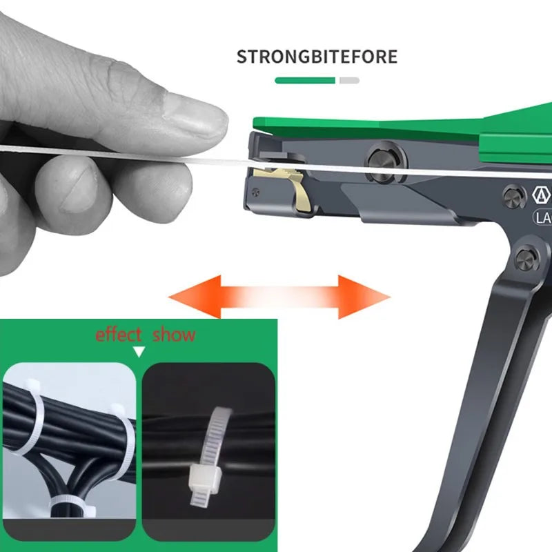 Automatic Cable Tie Gun - Nylon Cutting & Fastening Tool (2.2-4.8MM Width) with Tension Cutoff