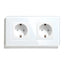 EU Russia Socket 16A Electric Wall Socket Tempered Glass Crystal Panel 2 Colors Electrical Outlet Home Improvement