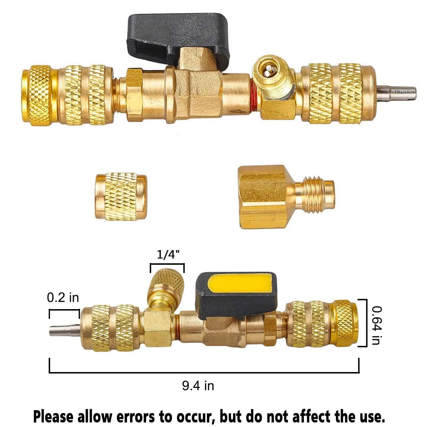 HVAC Valve Core Remover Installer Tool: R410A/R22 Schrader Valve Core Removal for 1/4" & 5/16" Dual Size Port