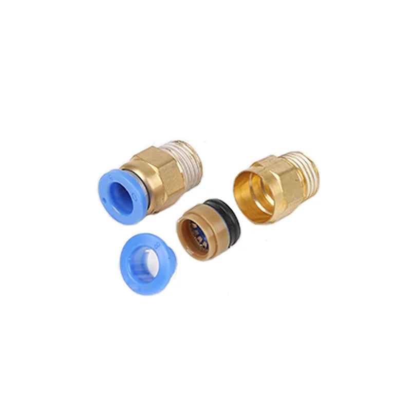 10PCS Pneumatic Air Connector Fitting PC 4mm 6mm 8mm 10mm 12mm Thread 1/4" 1/8" 3/8 1/2 Hose Fittings Pipe Quick Connectors