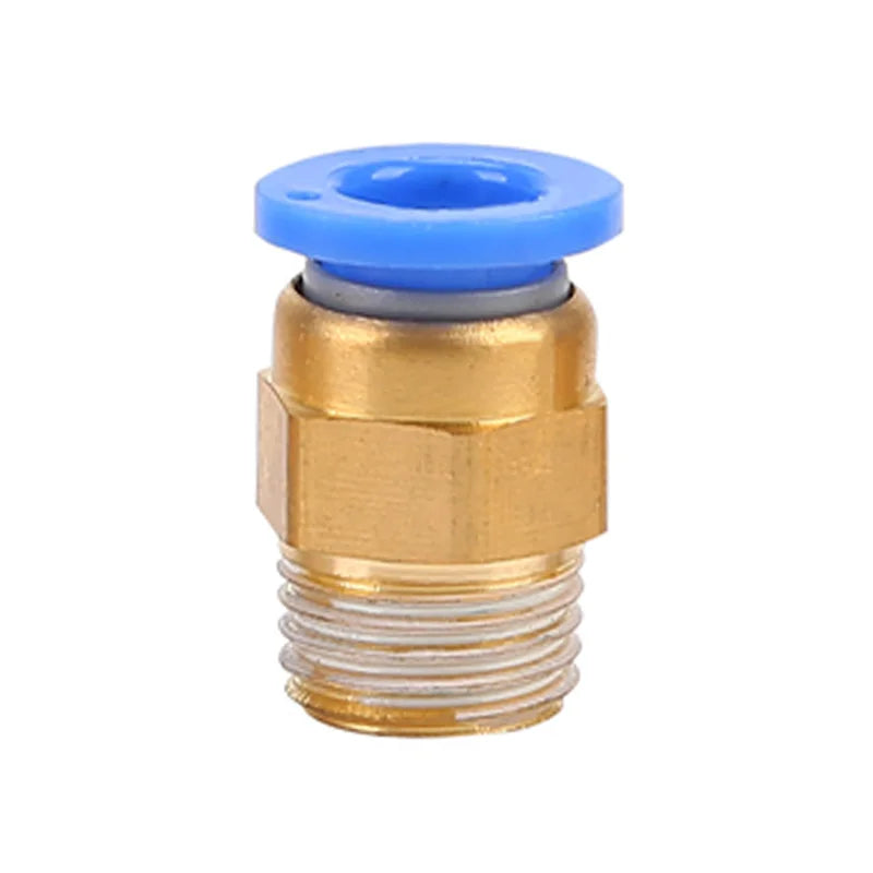 10PCS Pneumatic Air Connector Fitting PC 4mm 6mm 8mm 10mm 12mm Thread 1/4" 1/8" 3/8 1/2 Hose Fittings Pipe Quick Connectors