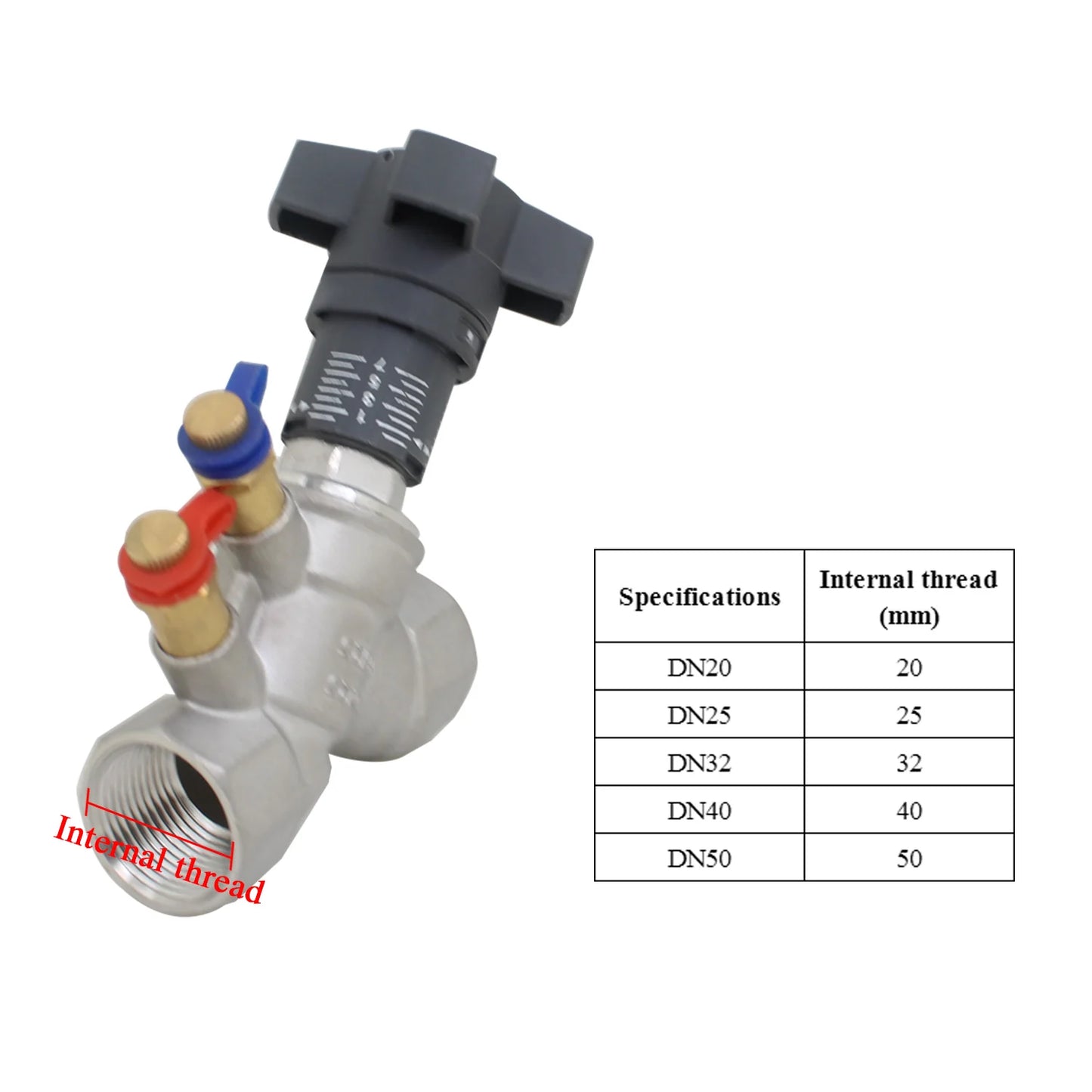 stainless steel balancing valve Regulating valve DN25/DN15/DN20 female ...