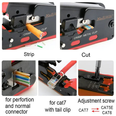 Kit Tester Removibile: Strumento di Crimpatura per Cavi di Rete