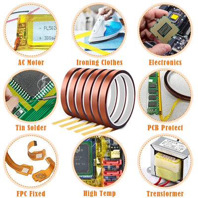 Gold High Heat Tape Electrical insulation, 33M Heat-Resistant for Masking and Soldering