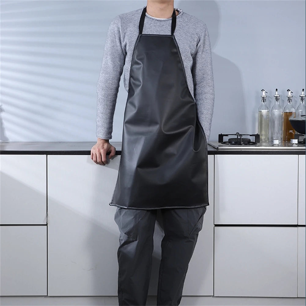 Unisex PVC Apron: Waterproof and Oil-Resistant for Industrial and Service Roles