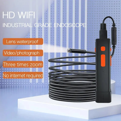 Endoscope sans fil 1080P, caméra d'inspection endoscopique WiFi à objectif simple et double, étanche, pour tuyau serpent, pour Android et IOS