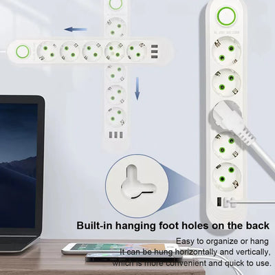 3 USB Ports Power Strip