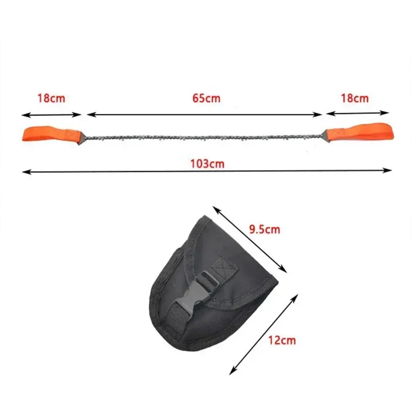 Scie à fil portable à 11 dents - Outil de survie multifonctionnel en plein air