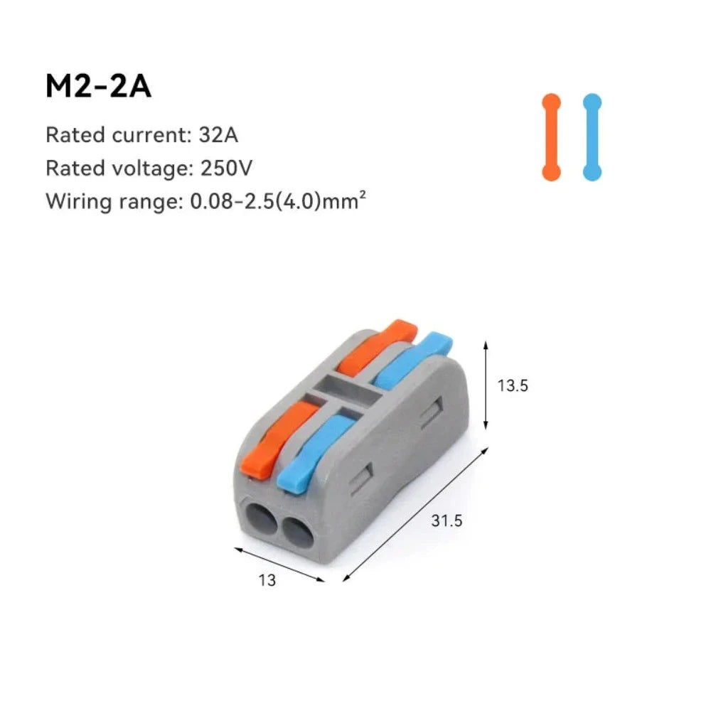 10/30/50 PCS Mini-Schnellverdrahtungskabelanschlüsse Universal Compact Splitter Elektrische Leiter Push-in Home Terminal Block