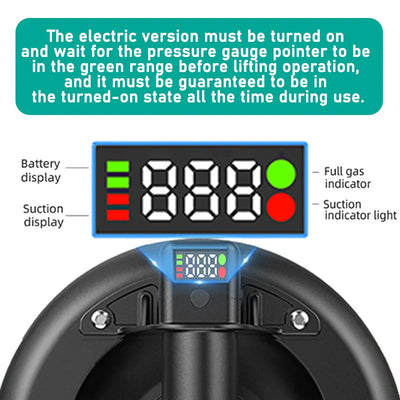 Ventosa Elettrica da 8 Pollici con Capacità di Carico di 250kg per Sollevamento Manuale di Piastrelle e Vetro