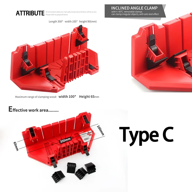 Woodworking Angle Cutting Miter Saw Box - 22.5/45/90 Degree