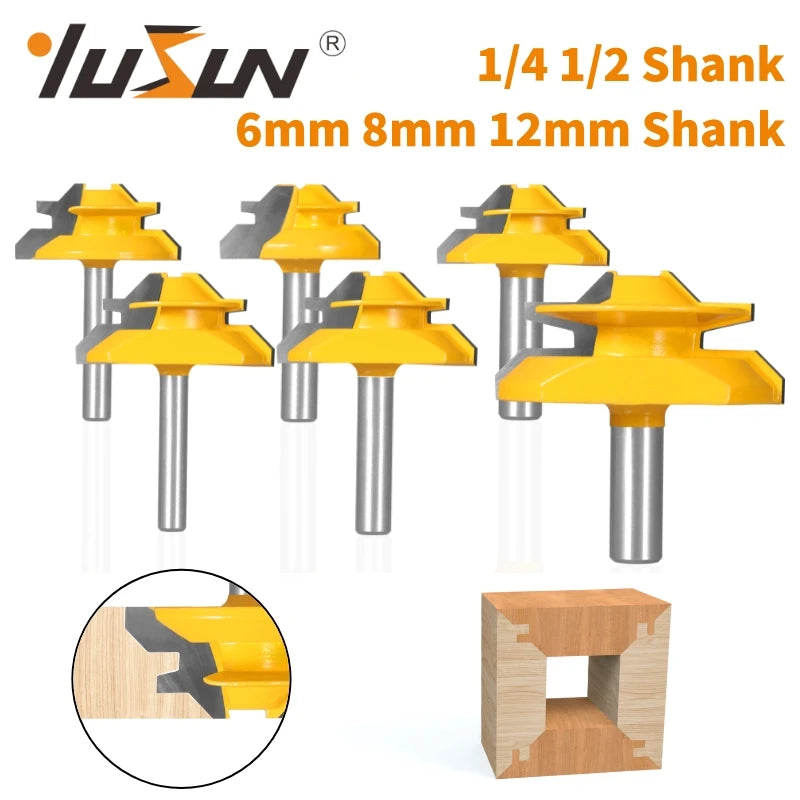 45° Degree Lock Miter Router Bit for Precision Woodworking and Milling