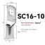 10 STÜCKE SC Typ Draht Nase Terminal SC16 SC25 SC35 16-35 mm² Crimp Draht Nase Terminal Kabel Stecker Verzinnt Kabelschuh 6-2AWG