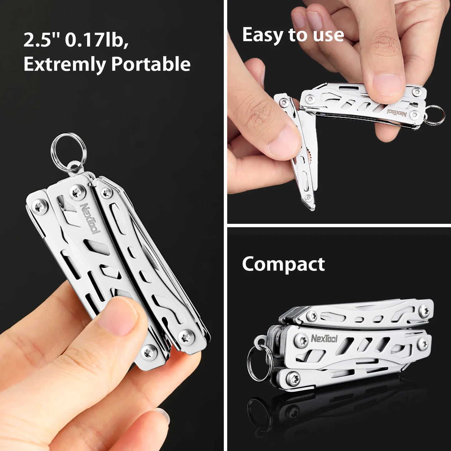 Multitool 10 in 1 in Acciaio Inossidabile: Compagno Ideale per Avventure e Uso Quotidiano