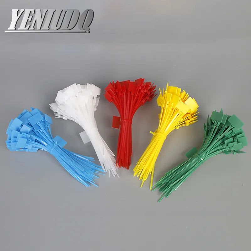 100Pcs Self-Locking Nylon Cable Ties: Multi-Size Zip Ties for Network Cable Management