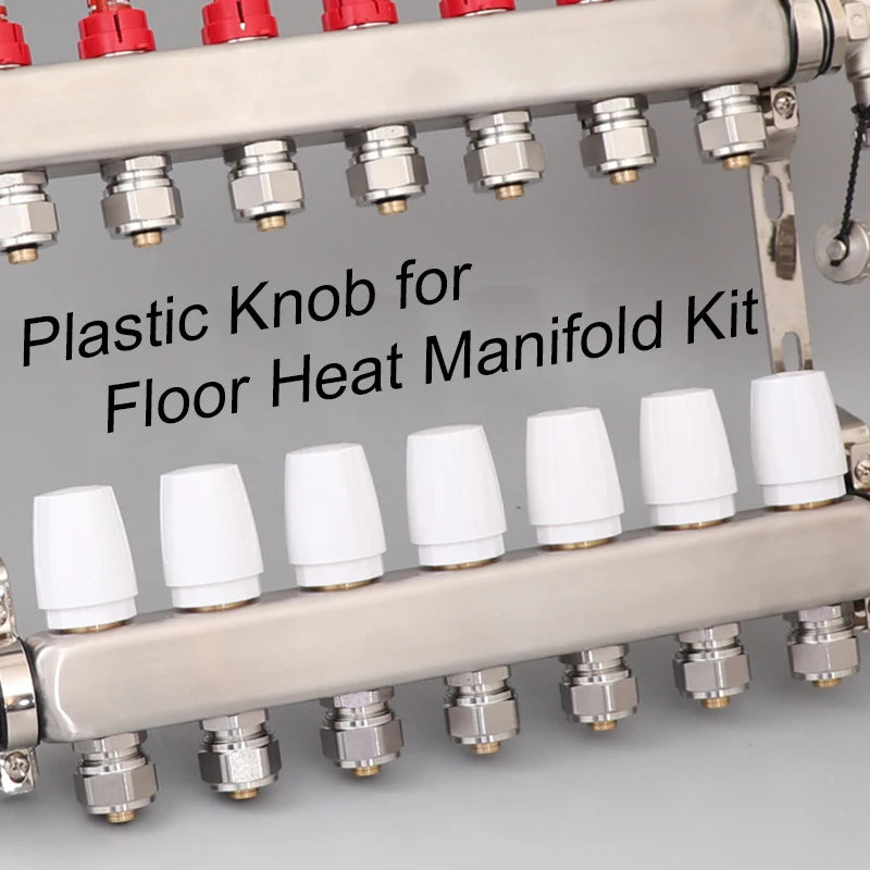 PEX Manifold Plastic Knob Set - Stainless Steel Floor Heat Kit