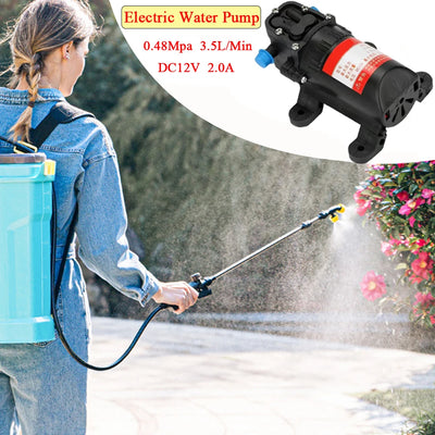 12 V, 2,0 A, 0,48 MPa, 3,5 l/min, tragbare elektrische Wasserpumpe, Umwälzpumpe für Garten und Bauernhof