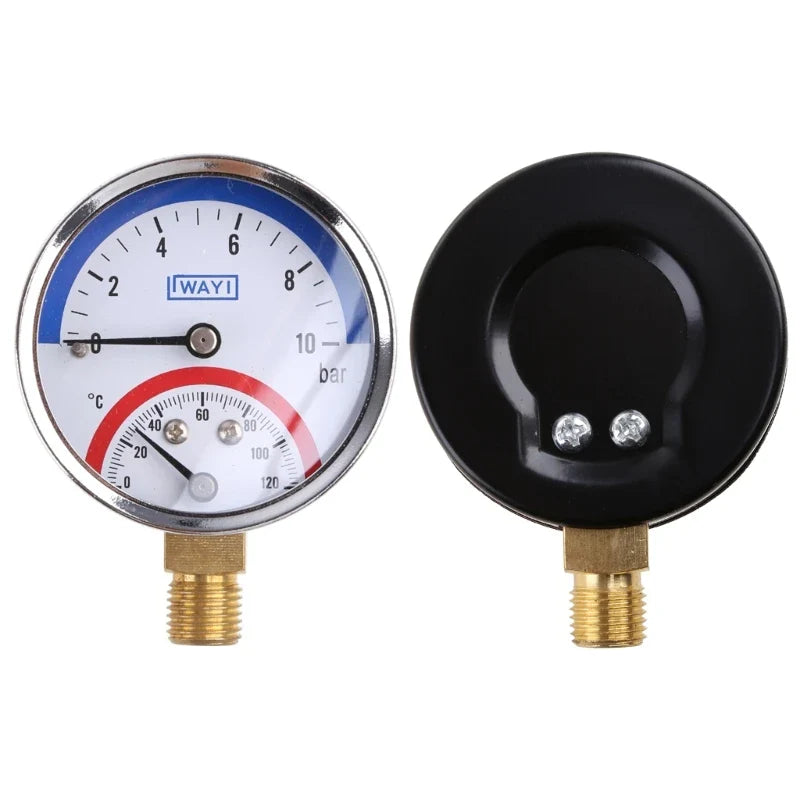 Compact Thermo-Manometer: 0-10 Bar, 0-120¡æ Boiler Gauge