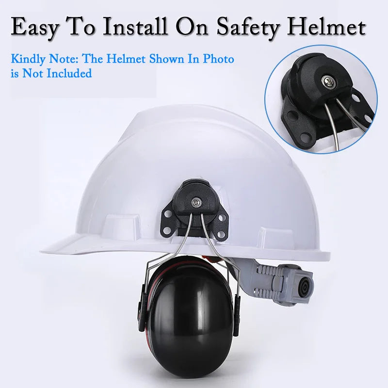 High-Quality Anti-Noise Earmuffs for Safety Helmets – Hearing Protection for Woodwork, Airports, and Factories