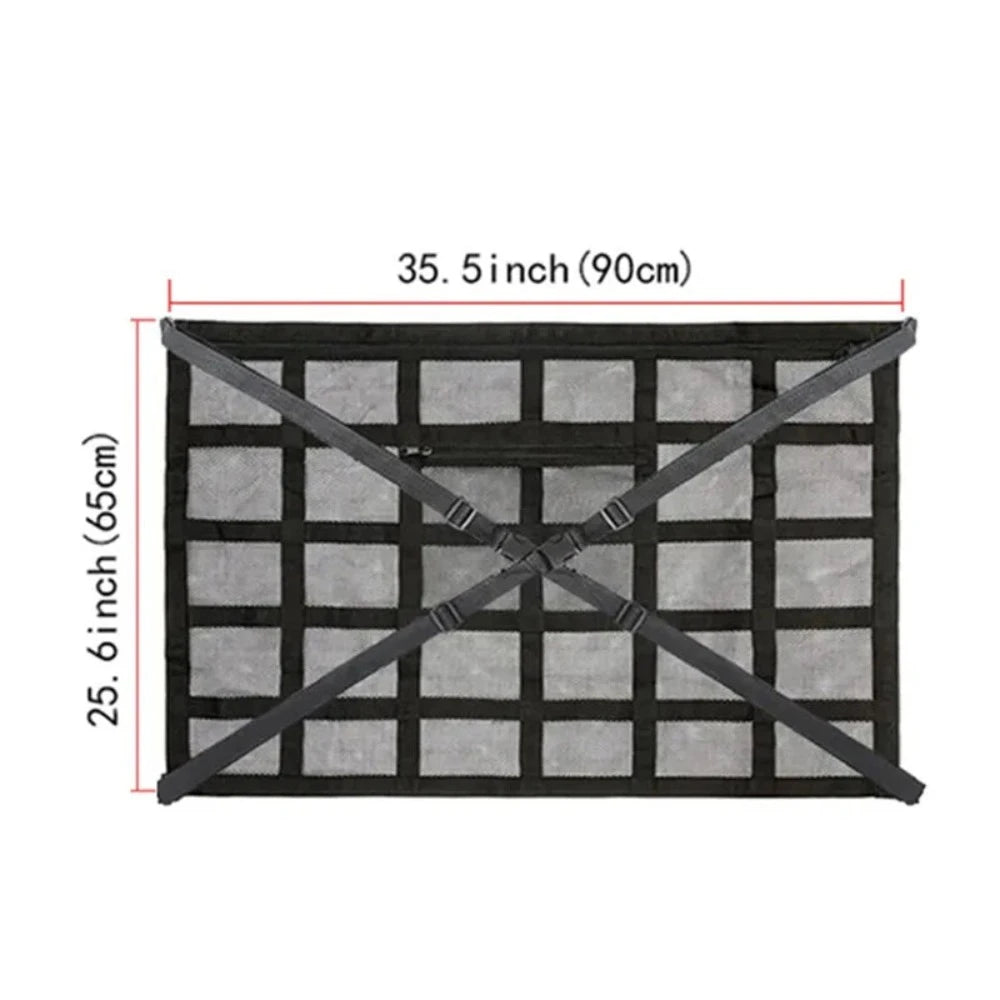 Filet de rangement pour plafond de voiture, sac de rangement pour toit de voiture, filet de chargement intérieur, sac en maille respirant