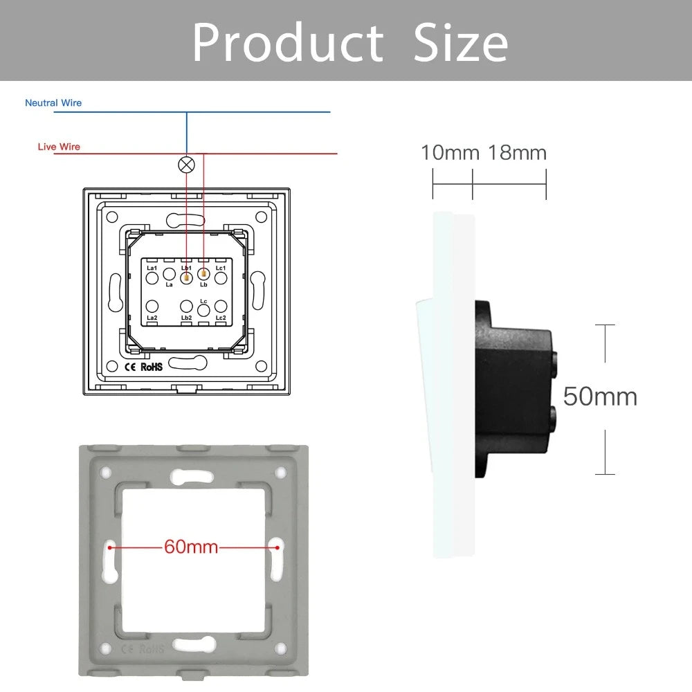 Mechanical Wall Light Switch Button