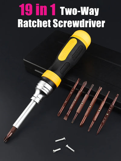 19 in 1 Multi-Function Two-Way Ratchet Screwdriver Set