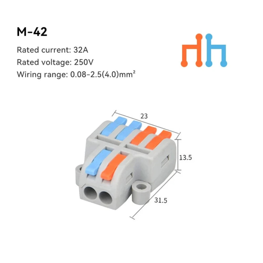 10/30/50 PCS Mini-Schnellverdrahtungskabelanschlüsse Universal Compact Splitter Elektrische Leiter Push-in Home Terminal Block