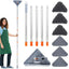 Wall Mop with Long Handle 360 ° Rotating Triangle Microfiber Wall Cleaning Mop Adjustable Dry and Wet Dust Mop Cleaner for Floor