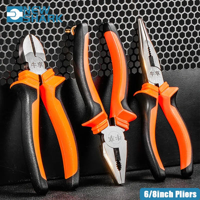1/3PCS Multifunctional Pliers Set - Wire Cutters & Needle Nose Pliers & Diagonal cutting pliers
