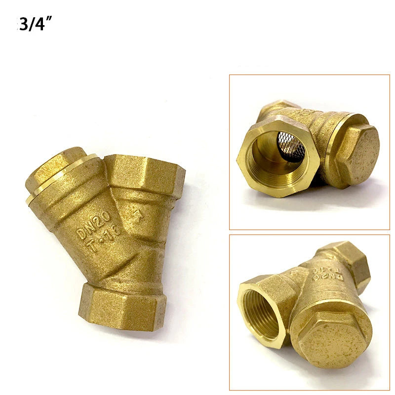 1/2" 3/4" 1" 2" 3" 4" Female Inline Y Mesh Strainer Threads Filter Brass filter valve Y Shaped Brass Strainer Filter Valve